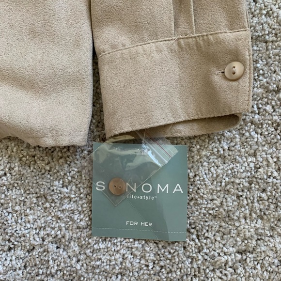 Tan suede long sleeve button up - Picture 4 of 7